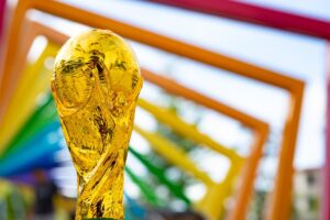 Zhongshan,China-june,11,2025:,A,World,Cup,Trophy,Model,In