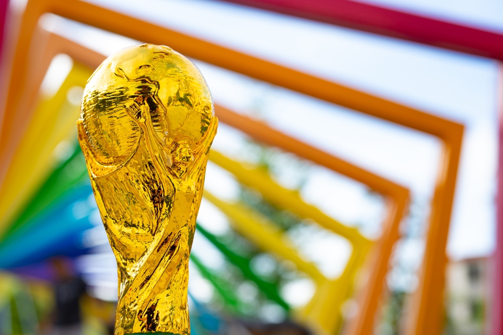 Zhongshan,China-june,11,2025:,A,World,Cup,Trophy,Model,In